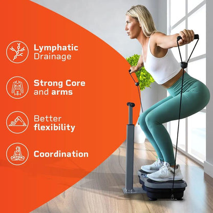 Trimlite Vibration Plate - Exercise Machine with Adjustable Handlebars