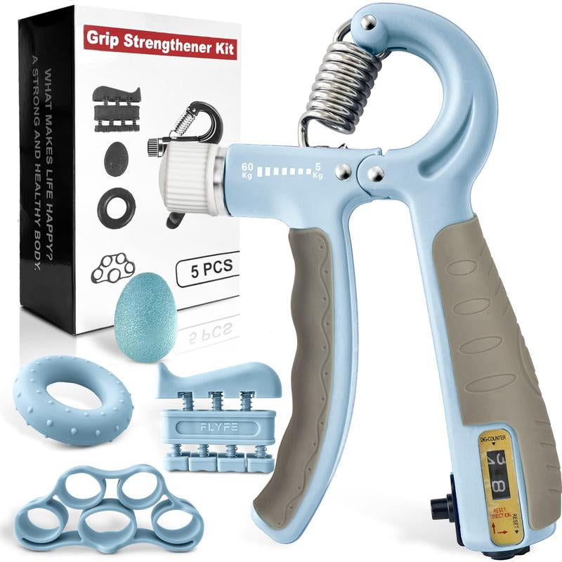 Grip Strengthener Forearm Strengthener Hand Grips Strengthener Kit - 5 Pack Adjustable Resistance Home Training Equipment Home Exercise Equipment Home Fitness Equipment