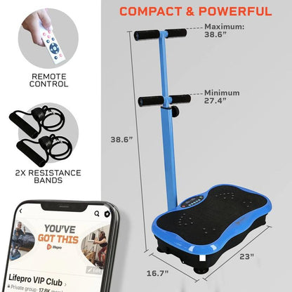 Trimlite Vibration Plate - Exercise Machine with Adjustable Handlebars