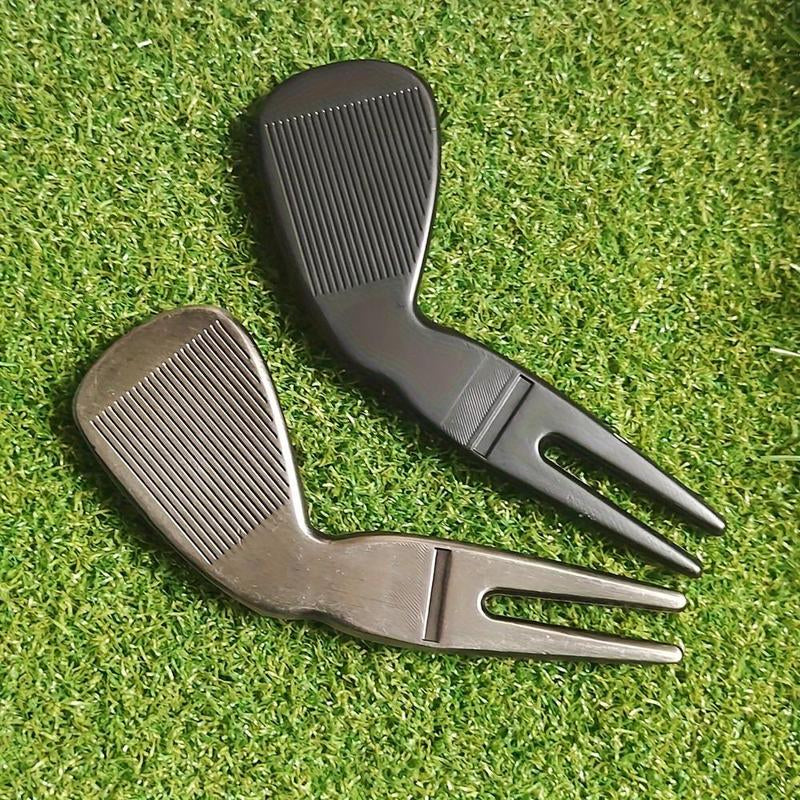 Golf Pitch Mark Tool, 2 Counts/Set Zinc Alloy Golf Pitch Mark Tool, Golf Wedges Clubs Golf Putter Accessories for Men, Suitable for Enthusiasts