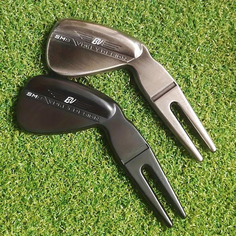 Golf Pitch Mark Tool, 2 Counts/Set Zinc Alloy Golf Pitch Mark Tool, Golf Wedges Clubs Golf Putter Accessories for Men, Suitable for Enthusiasts