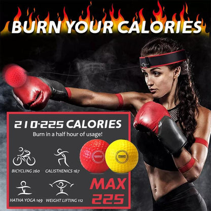4 Difficulty Levels Boxing Reflex Ball W/Headband for Reaction Agility Punching