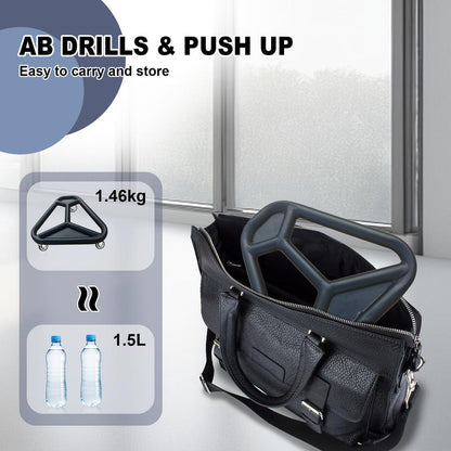 HOTWAVE Abdominal Muscle Wheel Triangle Wheel 360° Rotation Suitable for Men and Women Home Fitness Equipment