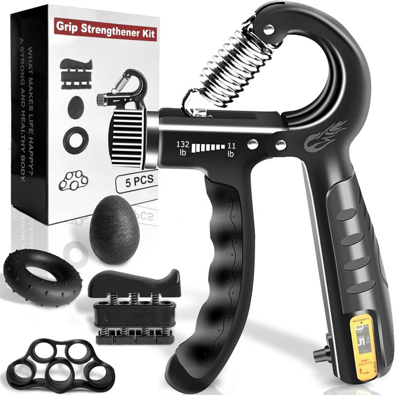 Grip Strengthener Forearm Strengthener Hand Grips Strengthener Kit - 5 Pack Adjustable Resistance Home Training Equipment Home Exercise Equipment Home Fitness Equipment