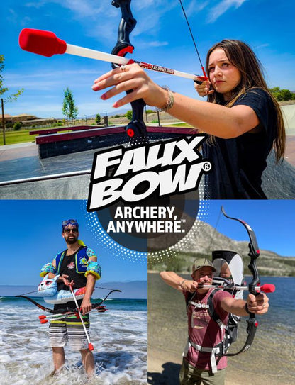 Faux Bow PRO Recurve - Foam Tipped Archery - 20 LB Draw Weight with 3 A15 Impact Arrows