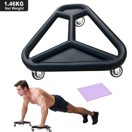HOTWAVE Abdominal Muscle Wheel Triangle Wheel 360° Rotation Suitable for Men and Women Home Fitness Equipment