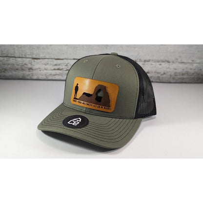 Trust Your Instincts Let Go of Regret Wood Patch Tucker Snapback Hat