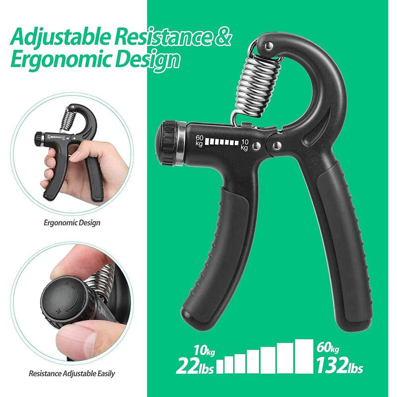 NIYIKOW Grip Strength Trainer, Hand Grip Strengthener, Adjustable Resistance 22-132Lbs (10-60Kg), Forearm Strengthener, Perfect for Musicians Athletes and Hand Injury Recovery NIYIKOW