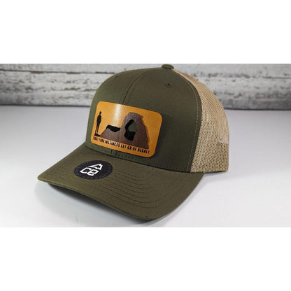 Trust Your Instincts Let Go of Regret Wood Patch Tucker Snapback Hat