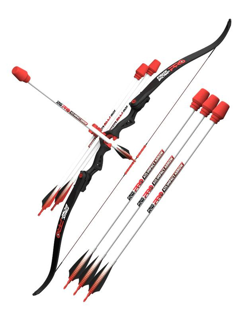 Faux Bow PRO Recurve - Foam Tipped Archery - 20 LB Draw Weight with 3 A15 Impact Arrows