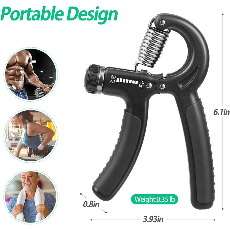NIYIKOW Grip Strength Trainer, Hand Grip Strengthener, Adjustable Resistance 22-132Lbs (10-60Kg), Forearm Strengthener, Perfect for Musicians Athletes and Hand Injury Recovery NIYIKOW