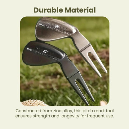 Golf Pitch Mark Tool, 2 Counts/Set Zinc Alloy Golf Pitch Mark Tool, Golf Wedges Clubs Golf Putter Accessories for Men, Suitable for Enthusiasts
