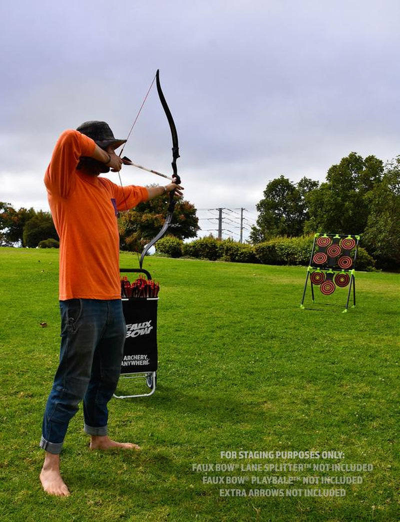 Faux Bow PRO Recurve - Foam Tipped Archery - 20 LB Draw Weight with 3 A15 Impact Arrows