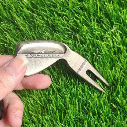 Golf Pitch Mark Tool, 2 Counts/Set Zinc Alloy Golf Pitch Mark Tool, Golf Wedges Clubs Golf Putter Accessories for Men, Suitable for Enthusiasts
