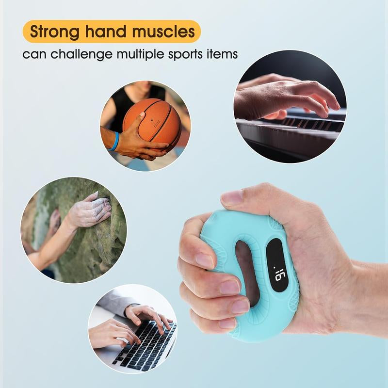 Bluetooth Hand Grip Strengthener Finger Grip Exerciser Flexible Hand Grip Forearm Exerciser for Workout Suitable for Swiping Short Videos & Turning E-Book Pages Entertainment and Release Stress Coexist