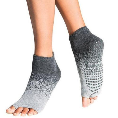 Tucketts Glacial Moraine Toeless Grip Socks for Women - Innovative Ankle-Length Anti-Slip Sports Socks for Yoga, Pilates, and More