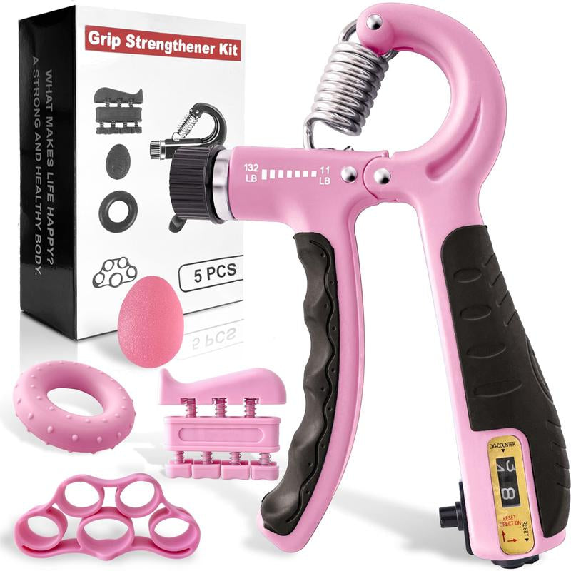 Grip Strengthener Forearm Strengthener Hand Grips Strengthener Kit - 5 Pack Adjustable Resistance Home Training Equipment Home Exercise Equipment Home Fitness Equipment